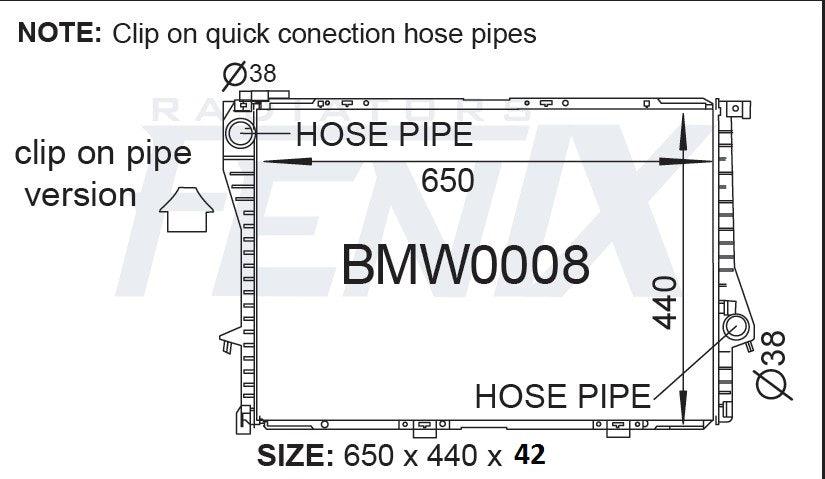 BMW 5 Series E39 Radiator