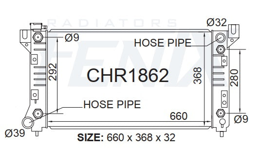 Chrysler GS Voyager Radiator (FEB/1997 - APR/2001)
