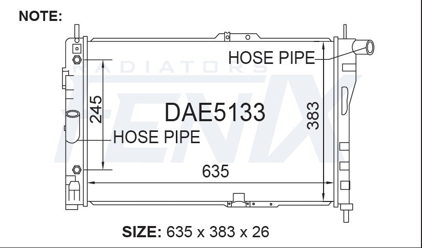 Daewoo Espero Radiator