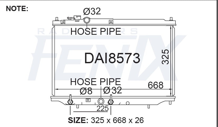 Daihatsu Applause Radiator