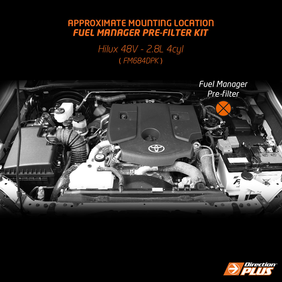 Direction-Plus Fuel Manager Pre-Filter Kit Hilux N80 Hybrid 48V FM684DPK