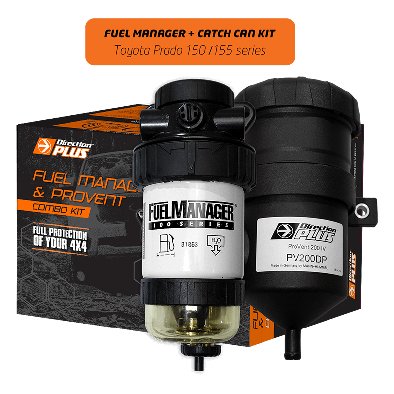 Direction-Plus Fuel Manager Pre-Filter + Catch Can Kit Toyota Prado 150 Series FMPV620DPC
