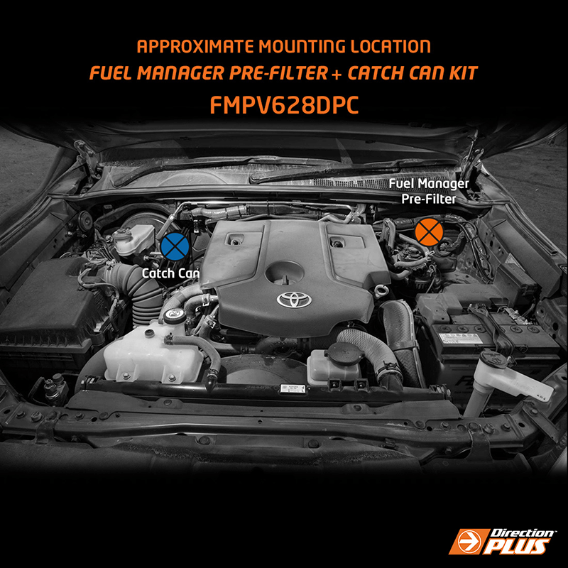 Direction-Plus Fuel Manager Pre-Filter + Catch Can Kit Hilux / Fortuner FMPV628DPC