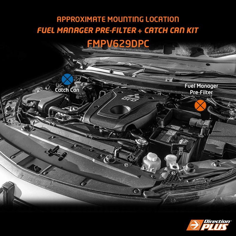 Direction-Plus Fuel Manager Pre-Filter + Catch Can Kit Pajero Sport / Triton FMPV629DPC