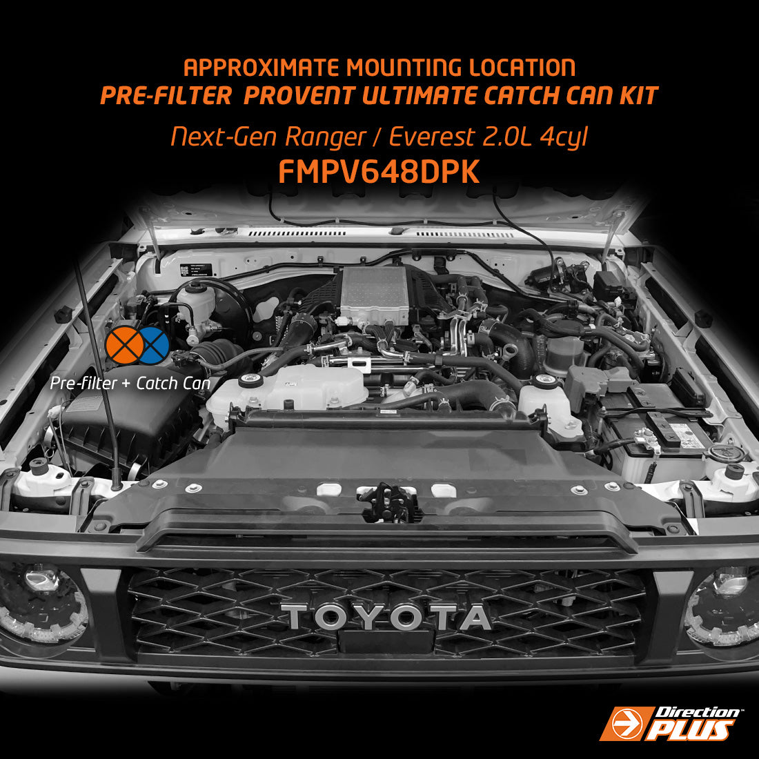 Direction-Plus Fuel Manager Pre-Filter + Catch Can Kit LandCruiser 70 FMPV648DPK