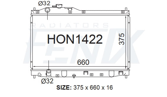 Honda S2000 Radiator (AUG/1999 - JUL/2009)
