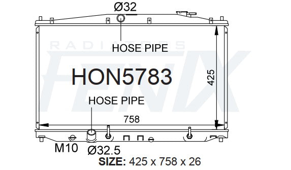 Honda RB3 Odyssey Radiator (OCT/2008 - JAN/2014)