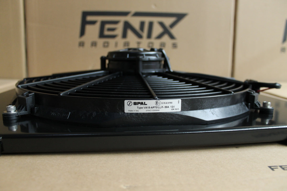 Holden VL V8 Full Alloy Performance Manual Radiator, Custom Shroud & Spal 16" 3000CFM Fan