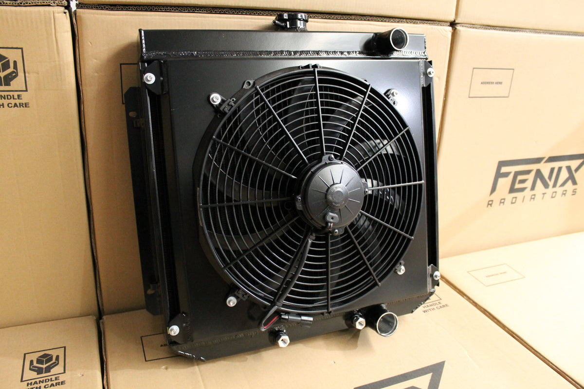 Ford XR-XY Falcon Windsor V8 Full Alloy Radiator, Custom Shroud & 16" Spal 3000CFM Fan
