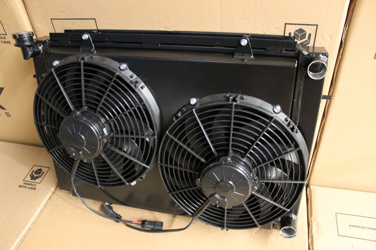 Holden VL Commodore RB30 Full Alloy Performance Radiator, Custom Shroud & Spal Fans