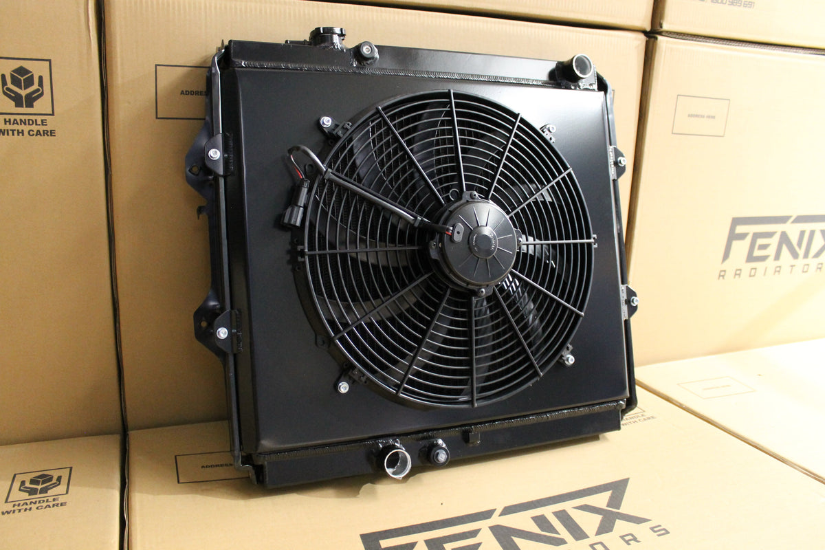 Toyota RZN Series Hilux Full Alloy Performance Radiator, Custom Shroud & 16" 3000CFM Spal Fan