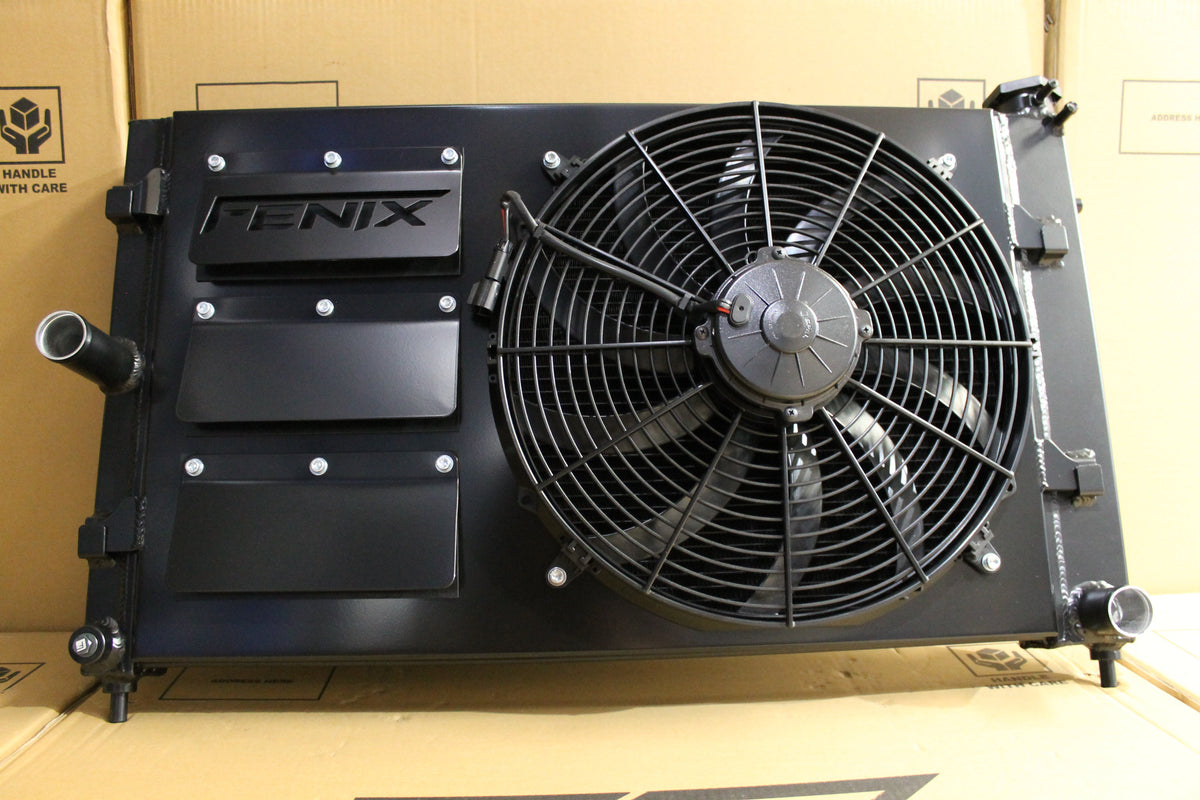 Holden VZ Monaro V8 Full Alloy Performance Radiator, Custom Shroud & 16" 3000CFM Spal Fan