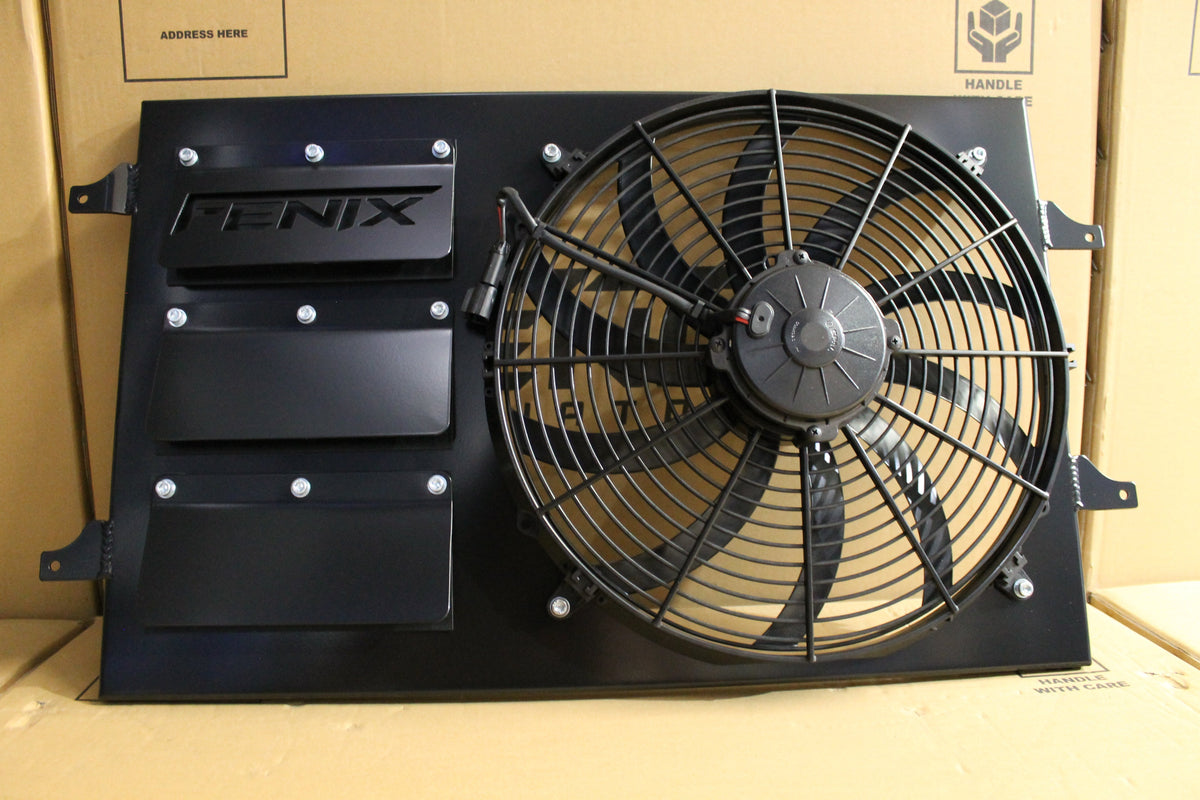 Holden VZ Commodore V8 Full Alloy Performance Radiator, Custom Shroud & 16" 3000CFM Spal Fan