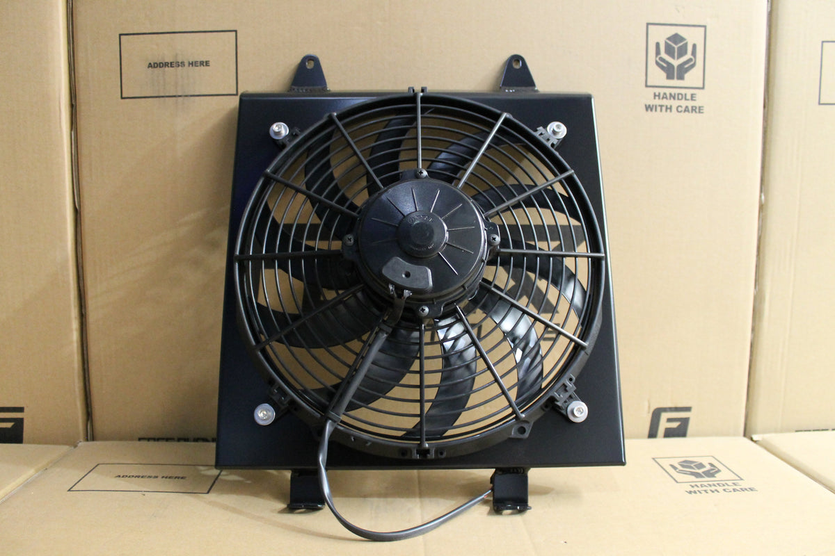 Mitsubishi Evolution 7-8-9 Custom Shroud & 12" Spal Fan to Suit Half Size Radiator