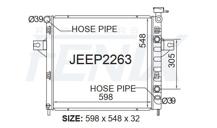 Jeep WJ Grand Cherokee 4.7l V8 Radiator (APR/1999 - DEC/2000)