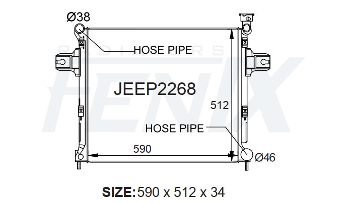Jeep WH Grand Cherokee Petrol Radiator (JUN/2005 - JAN/2011)