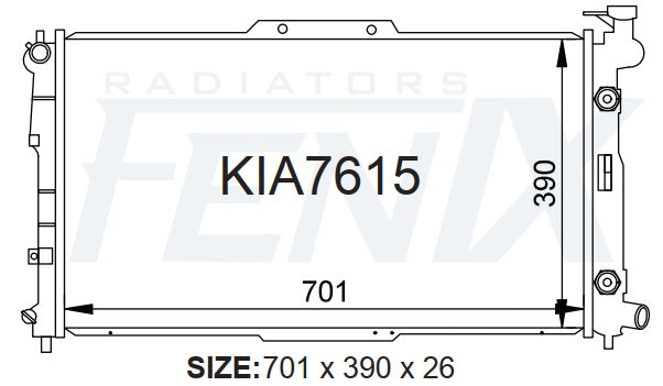 Kia Credos Radiator (JUL/1996 - MAY/2001)