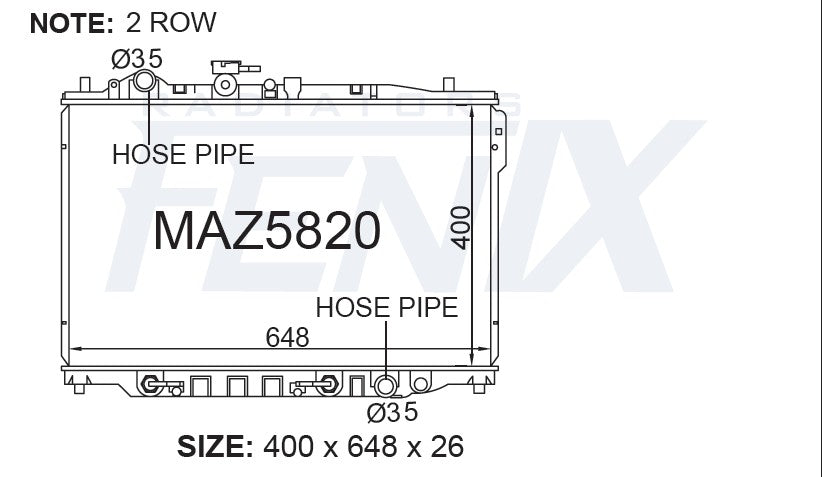 Mazda 626 GV Station Wagon Radiator (JUN/1988 - DEC/1997)