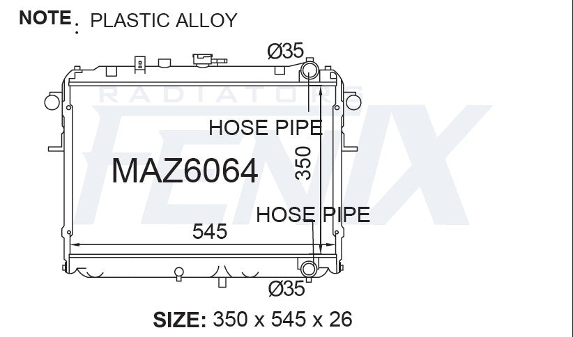 Ford Econovan EFI Radiator