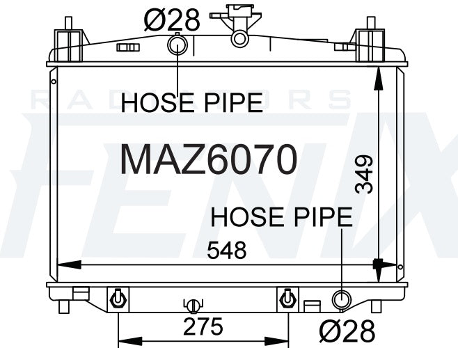 Mazda 2 DE Radiator (SEP/2007 - NOV/2014)