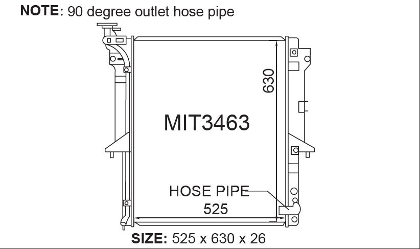Mitsubishi Triton MN - ML Radiator (NOV/2005 - APR/2015)
