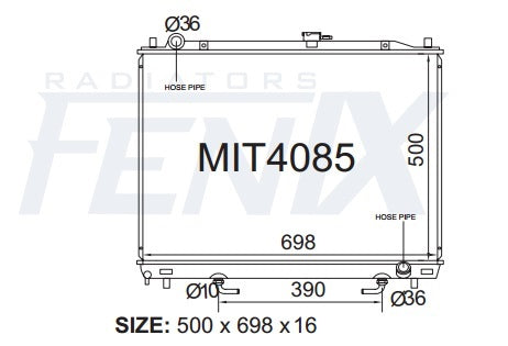 Mitsubishi Pajero NM NP Petrol Radiator (APR/2000 - DEC/2006)