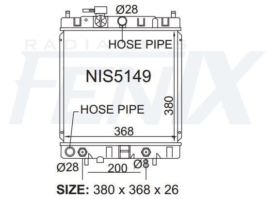 Nissan K11 Micra Radiator (MAY/1995 - DEC/1997)