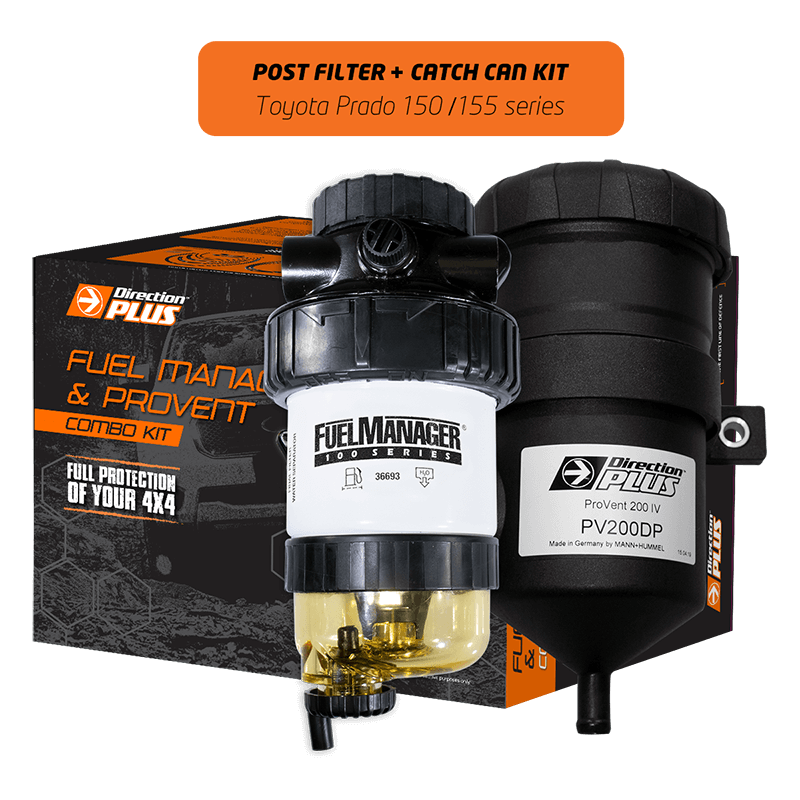 Direction-Plus Fuel Manager Post-Filter + Catch Can Kit Prado 150 / 155 Series PFPV620DPC