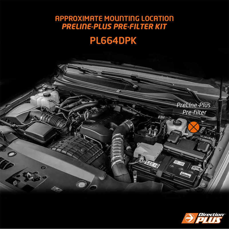Direction-Plus PreLine-Plus Pre-Filter Kit Ford Ranger / Everest / Raptor PXIII Bi-Turbo PL664DPK