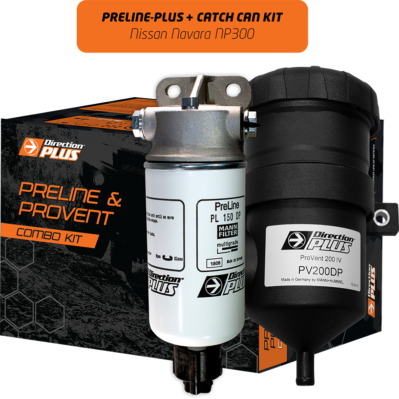 Direction-Plus PreLine-Plus Pre-Filter + ProVent Catch Can Kit Navara NP300 PLPV630DPK