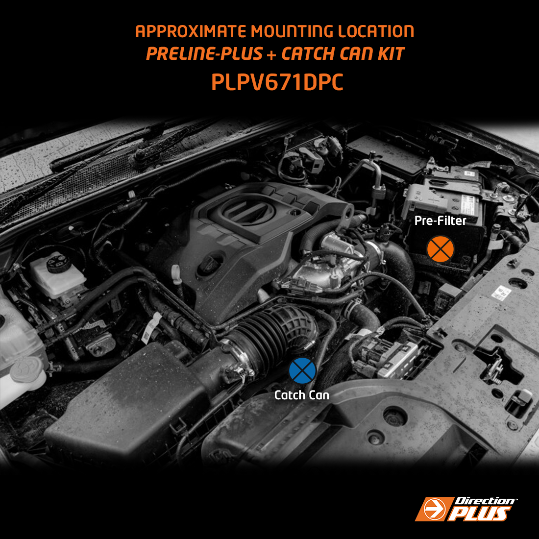 Direction-Plus PreLine-Plus + Catch Can Kit Next-Gen Ranger / Everest V6 PLPV671DPC