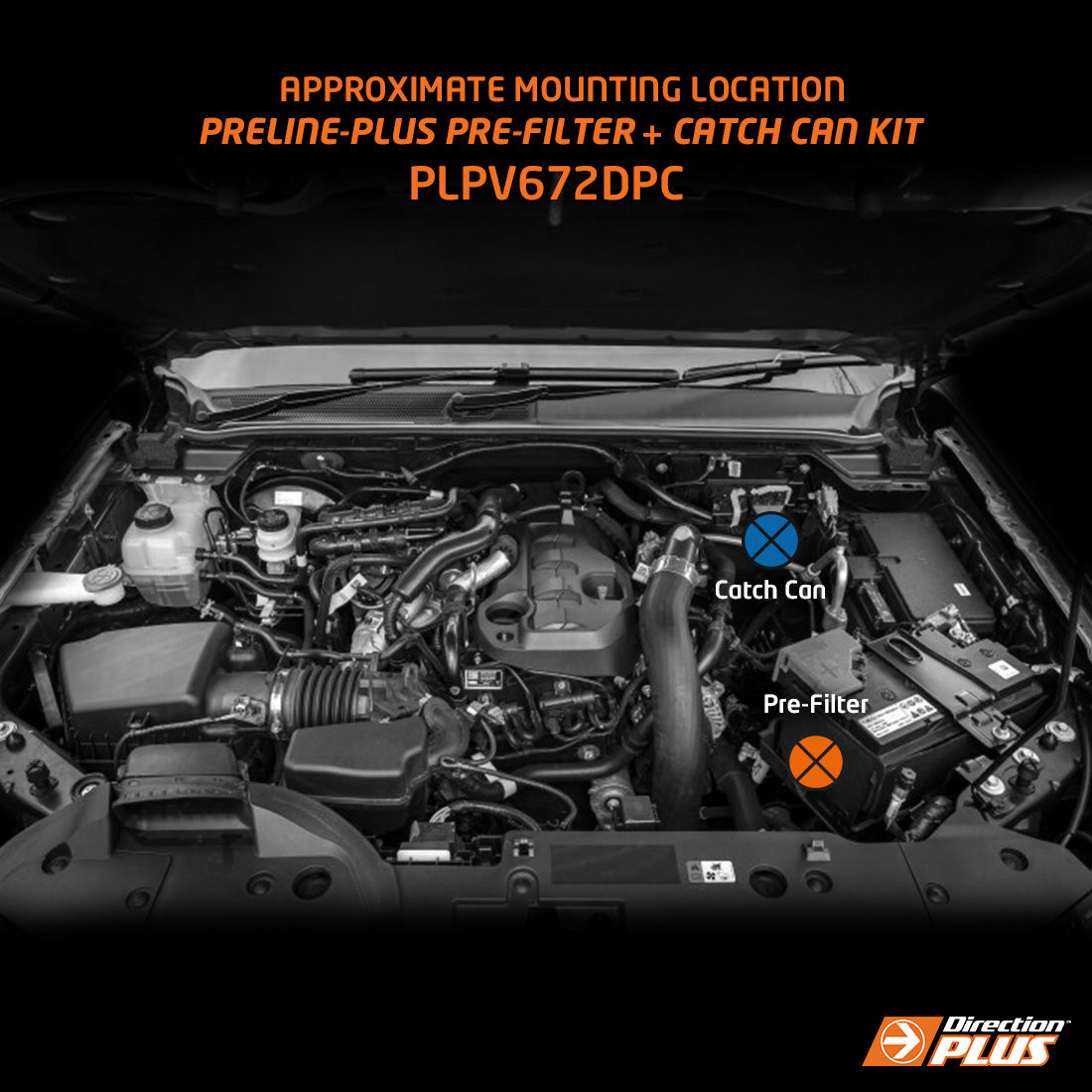 Direction-Plus PreLine-Plus + Catch Can Kit Next-Gen Ranger / Everest / Amarok 2L 4cyl PLPV672DPC