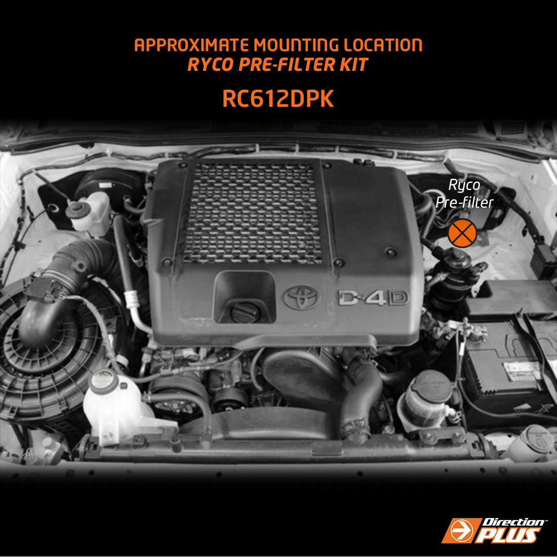 Direction-Plus Ryco Pre-Filter Kit Toyota Hilux RC612DPK