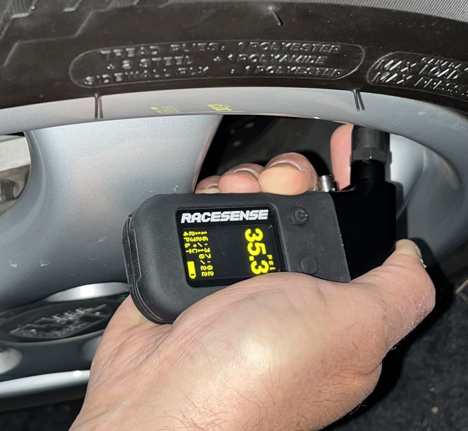 RaceSense Pocket Digital Tyre Pressure Gauge with Pyrometer
