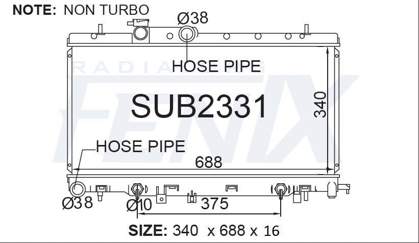 Subaru Impreza 10.00 - 08.07 Radiator