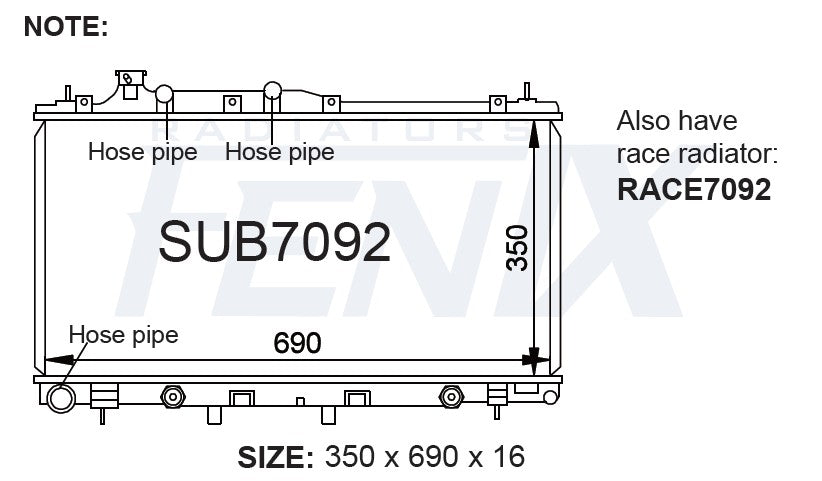 Subaru Liberty H6 Radiator