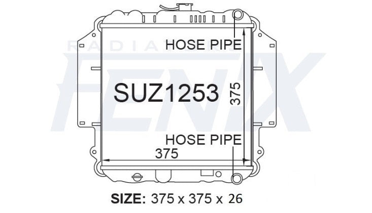 Suzuki Sierra Radiator 1.3 4cyl (SEP/1984 - 1996)