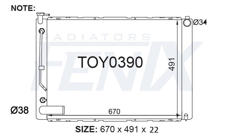 Lexus RX330 MCU38R Full Aluminum Radiator (APR/2004 - JAN/2006)