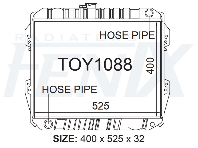 Toyota Hilux RN85 YN85 Radiator (OCT/1988 - DEC/1997)