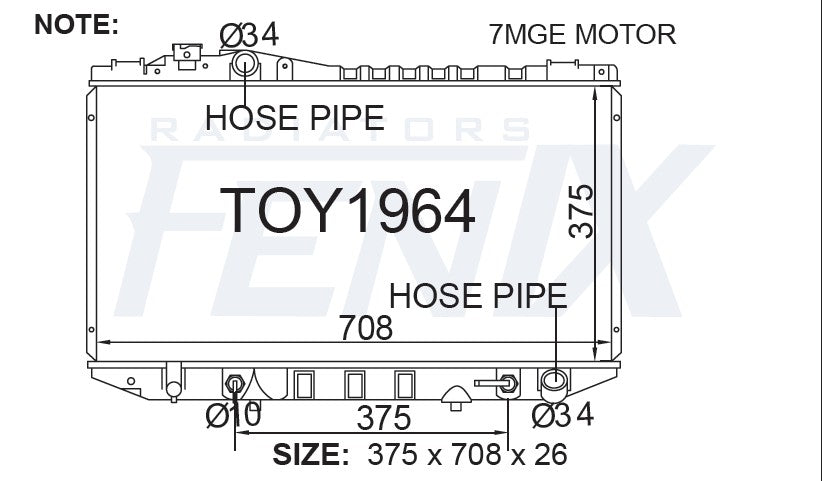 Toyota Cressida MX83 Radiator