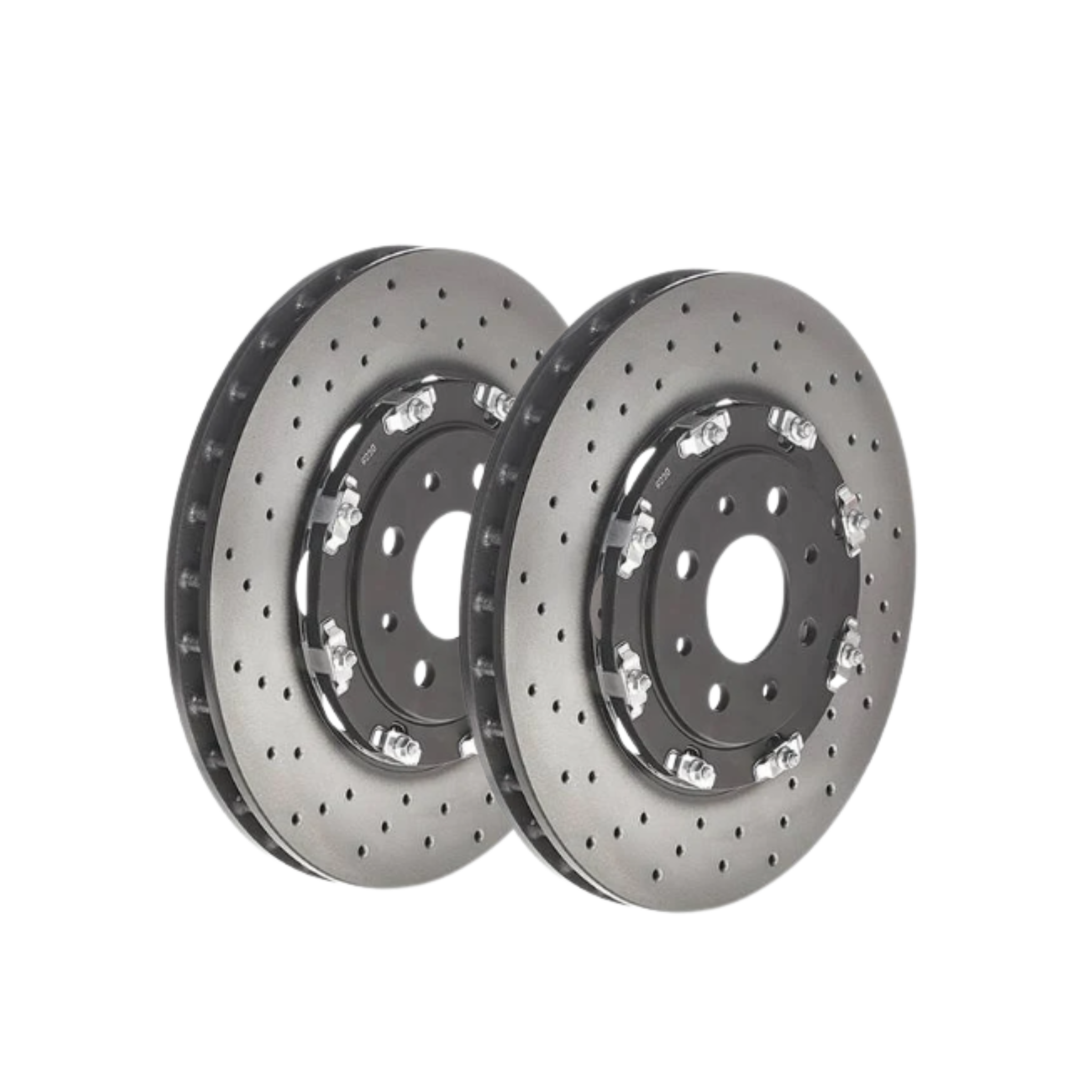 Brembo drilled floating front rotors 09.B085.13 305mm for Abarth 595 695