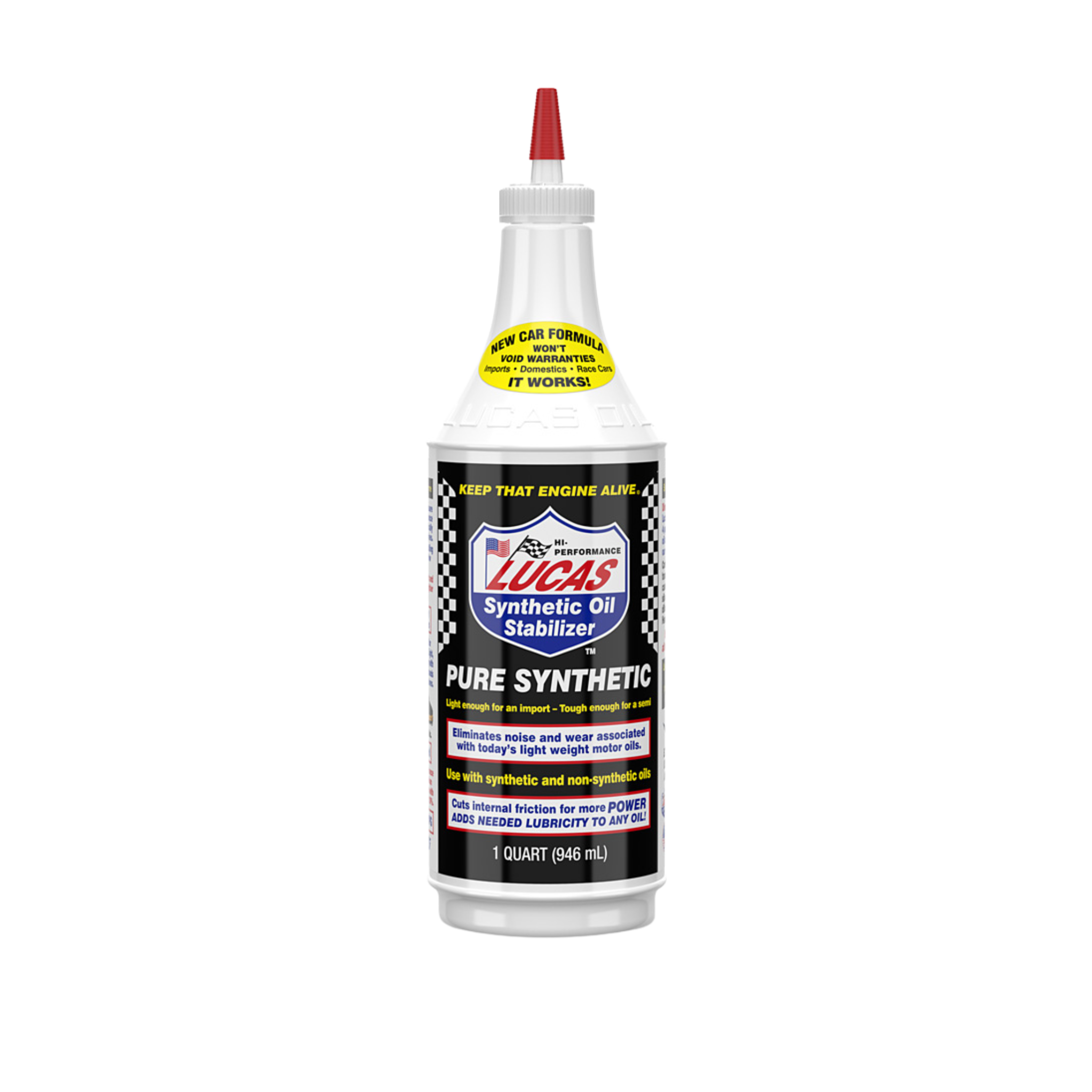 Lucas Pure Synthetic Oil Stabilizer, Extends oil life 946ml, 10130