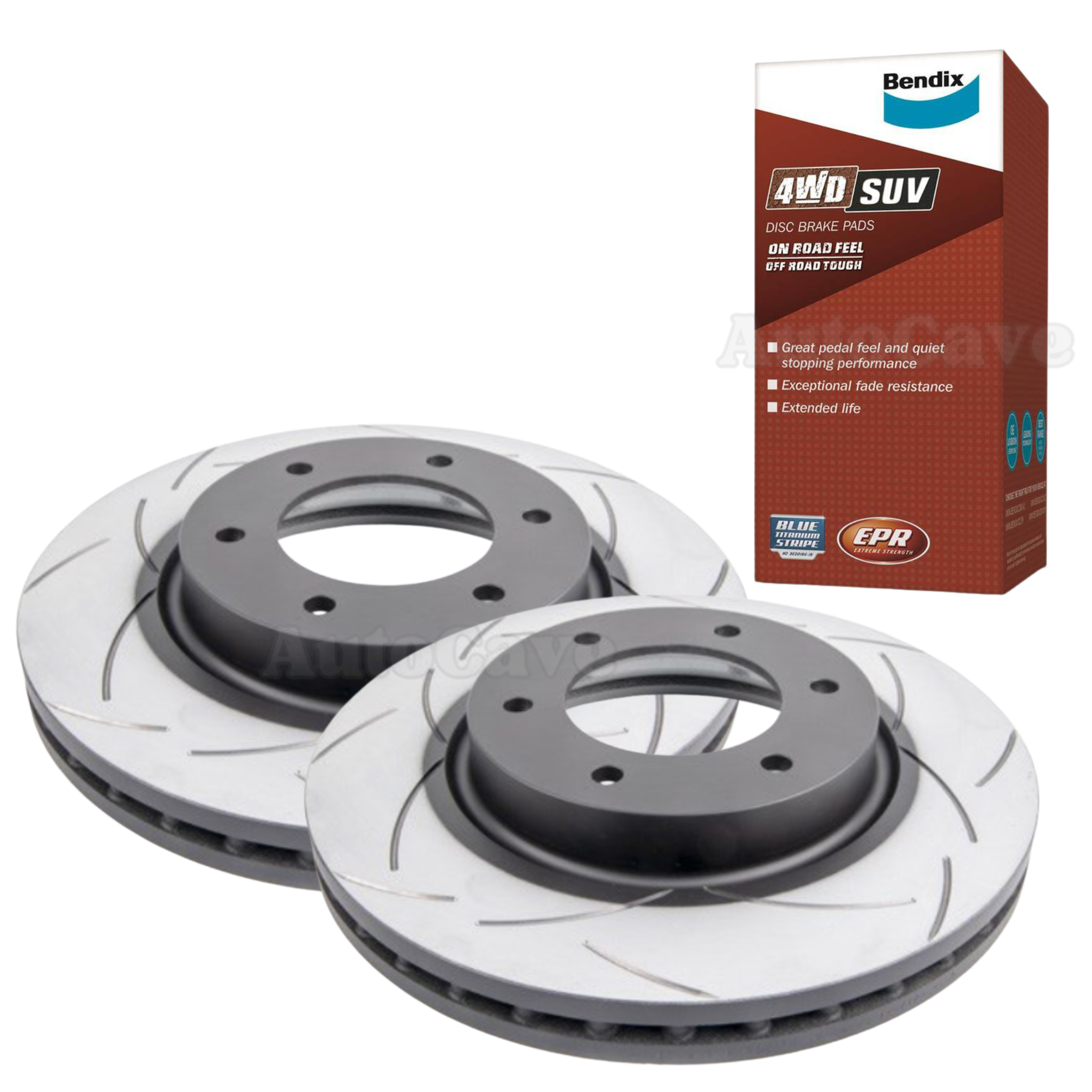 Ford Ranger Raptor PX3/Everest UA Front Brake Package Slotted DBA T2 Bendix 4WD XP