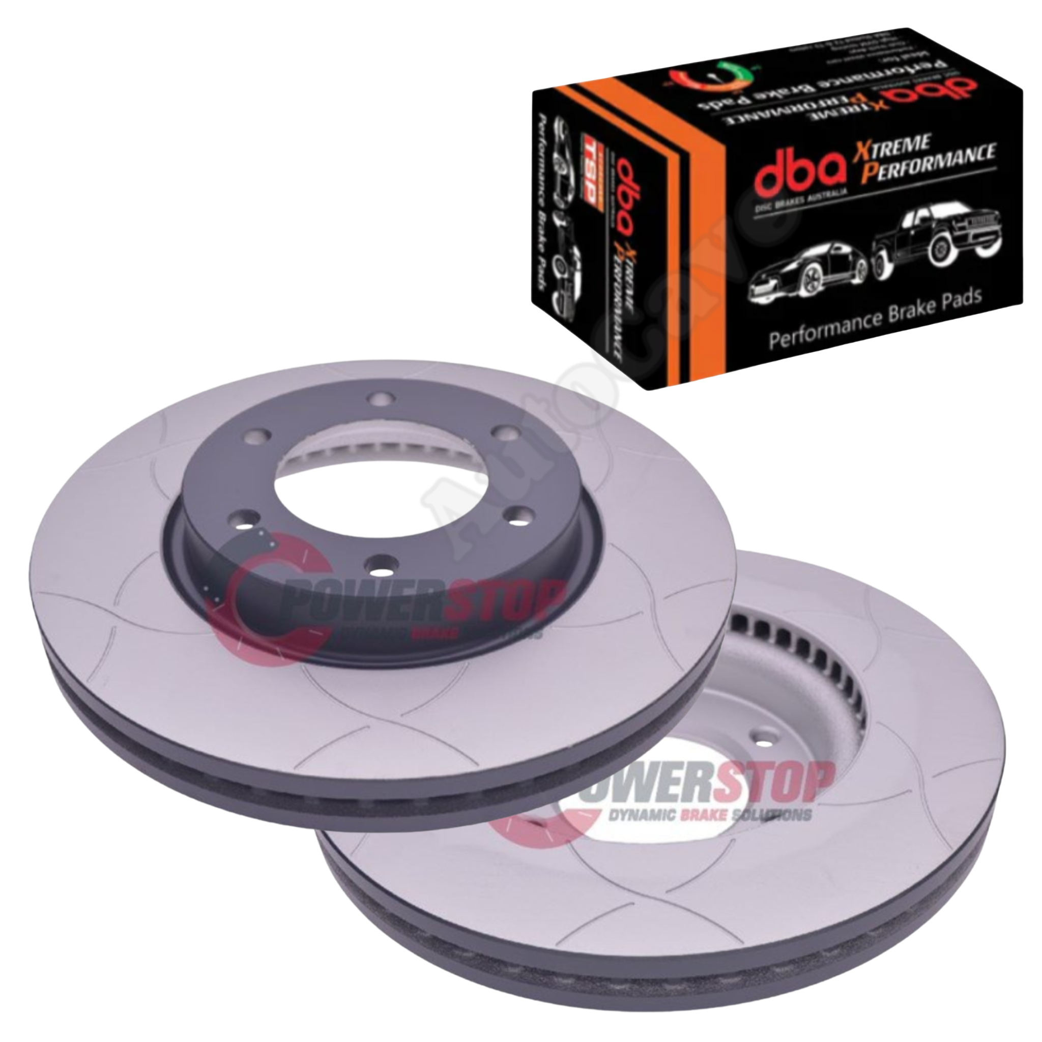 Ford Ranger Raptor PX3/Everest UA Front Brake Package Slotted Powerstop Bendix 4WD XP