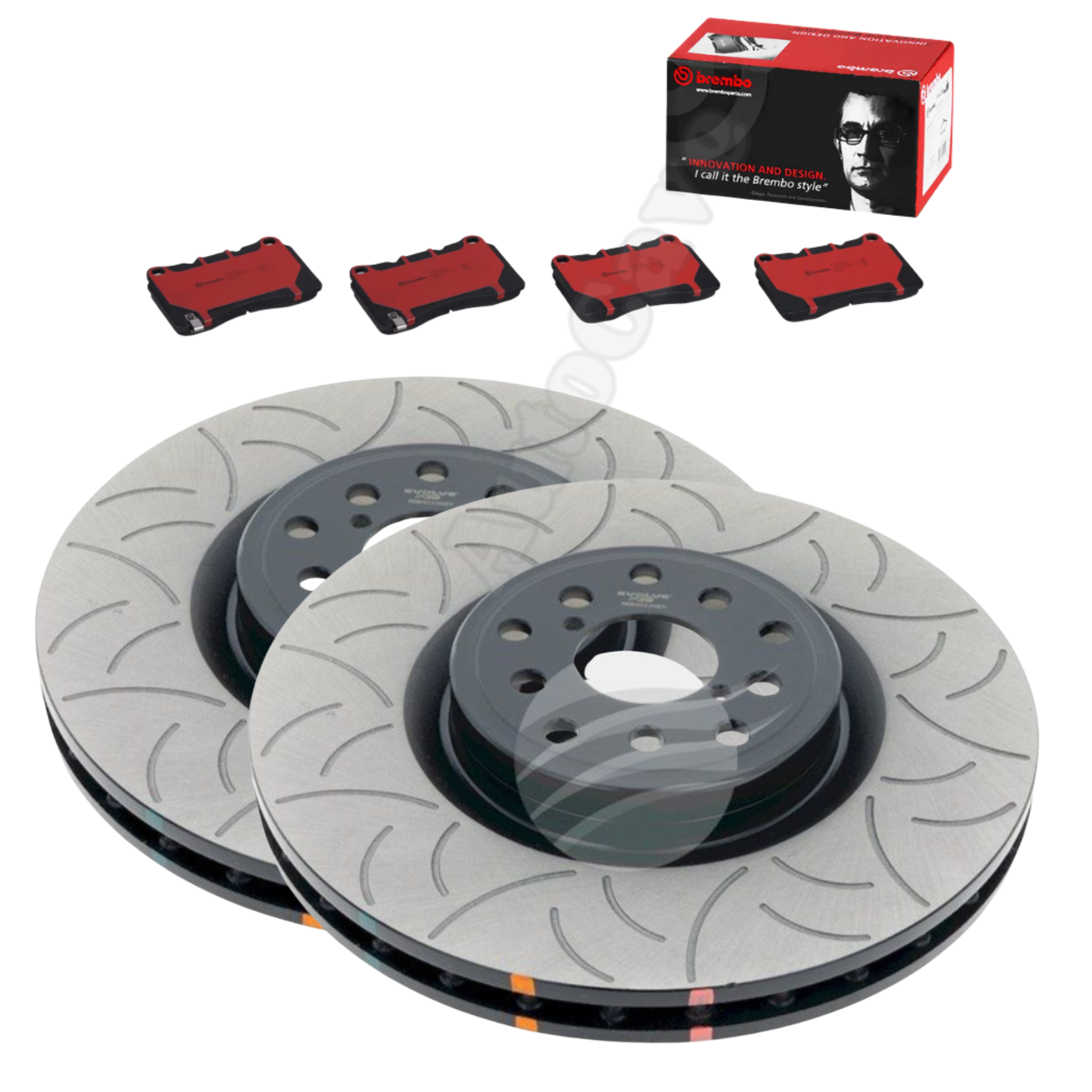 *Various Brakepad Options* Evolve Front Slotted Brake Package Brembo Subaru WRX STI BRZ Toyota 86 326mm