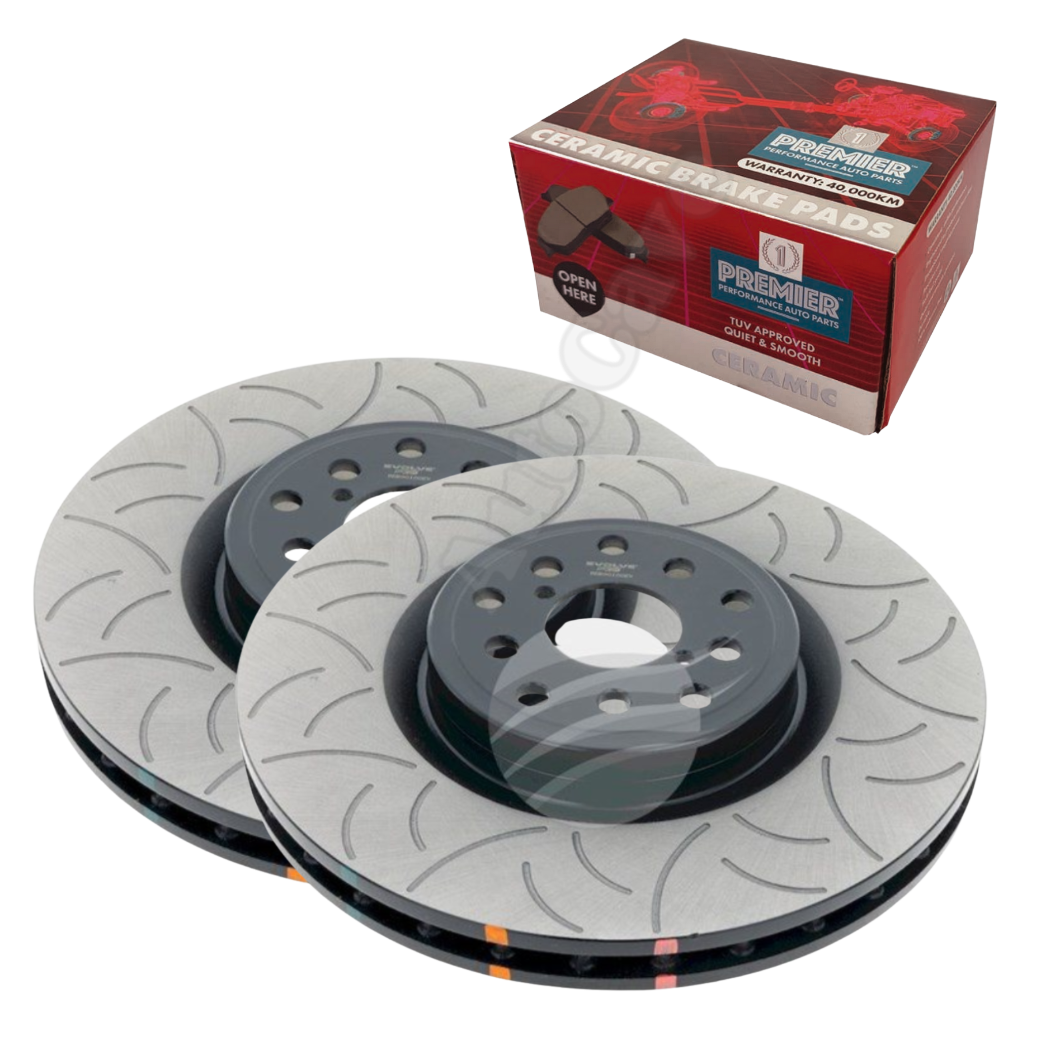 *Various Brakepad Options* Evolve Front Slotted Brake Package Brembo Subaru WRX STI BRZ Toyota 86 326mm