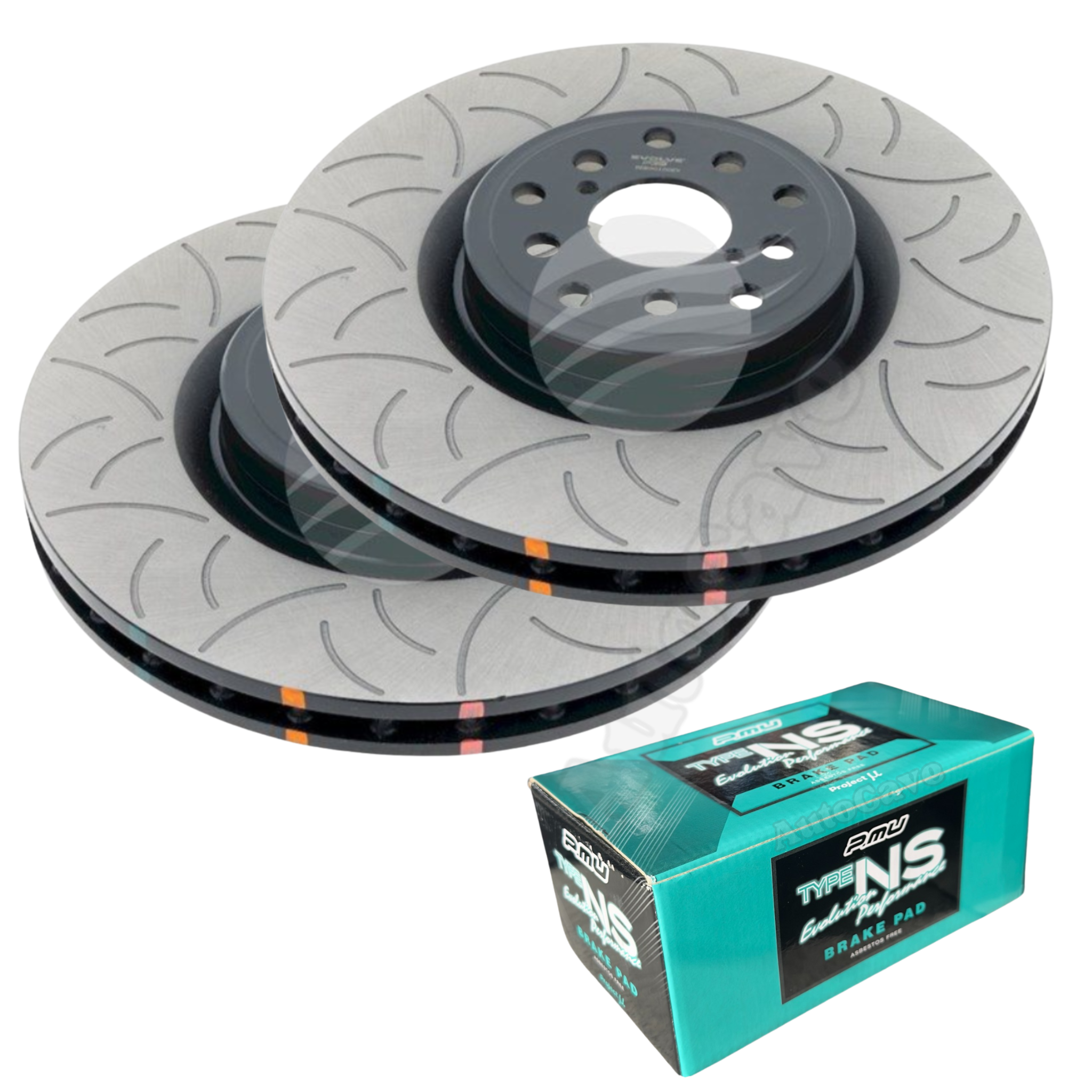 *Various Brakepad Options* Evolve Front Slotted Brake Package Brembo Subaru WRX STI BRZ Toyota 86 326mm