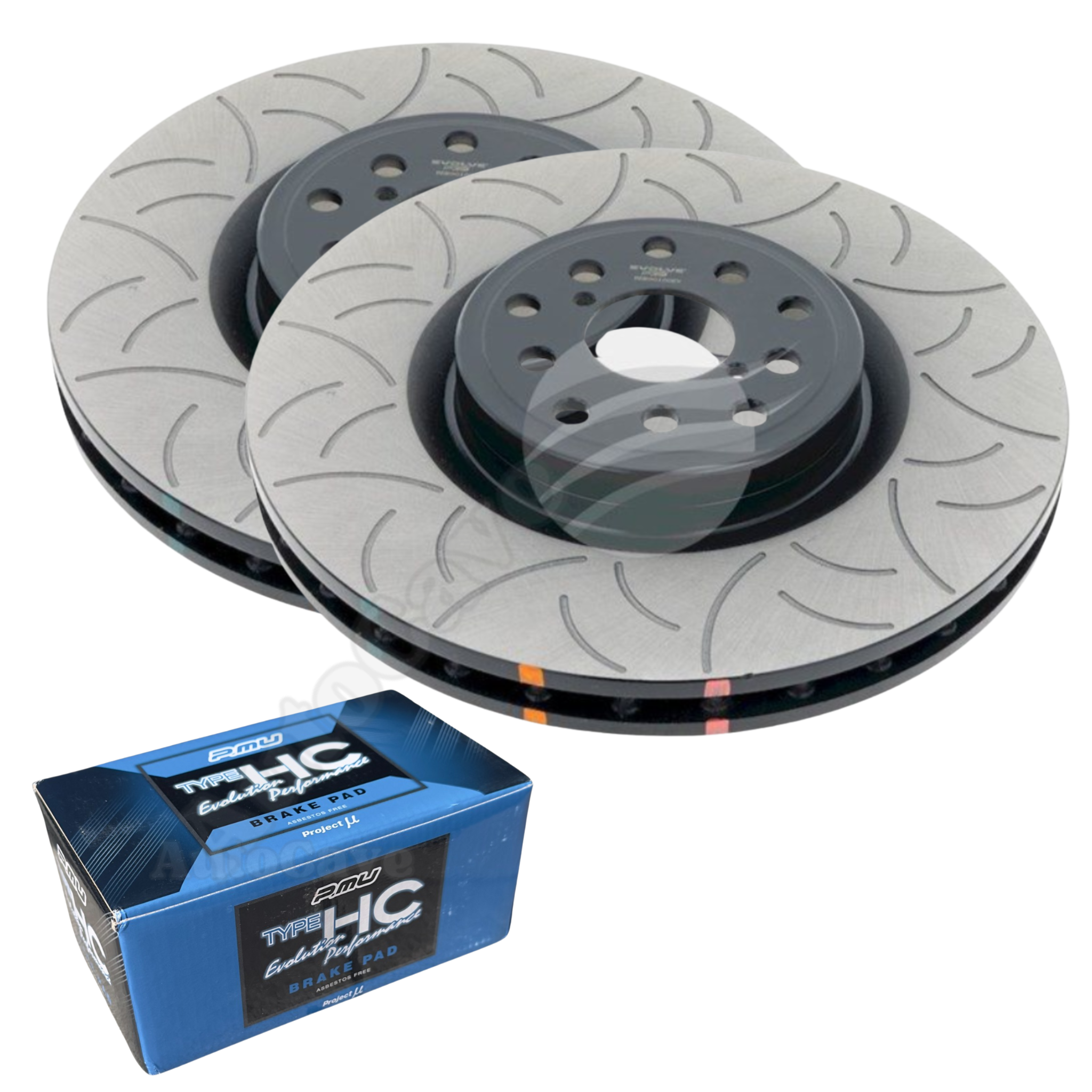 *Various Brakepad Options* Evolve Front Slotted Brake Package Brembo Subaru WRX STI BRZ Toyota 86 326mm