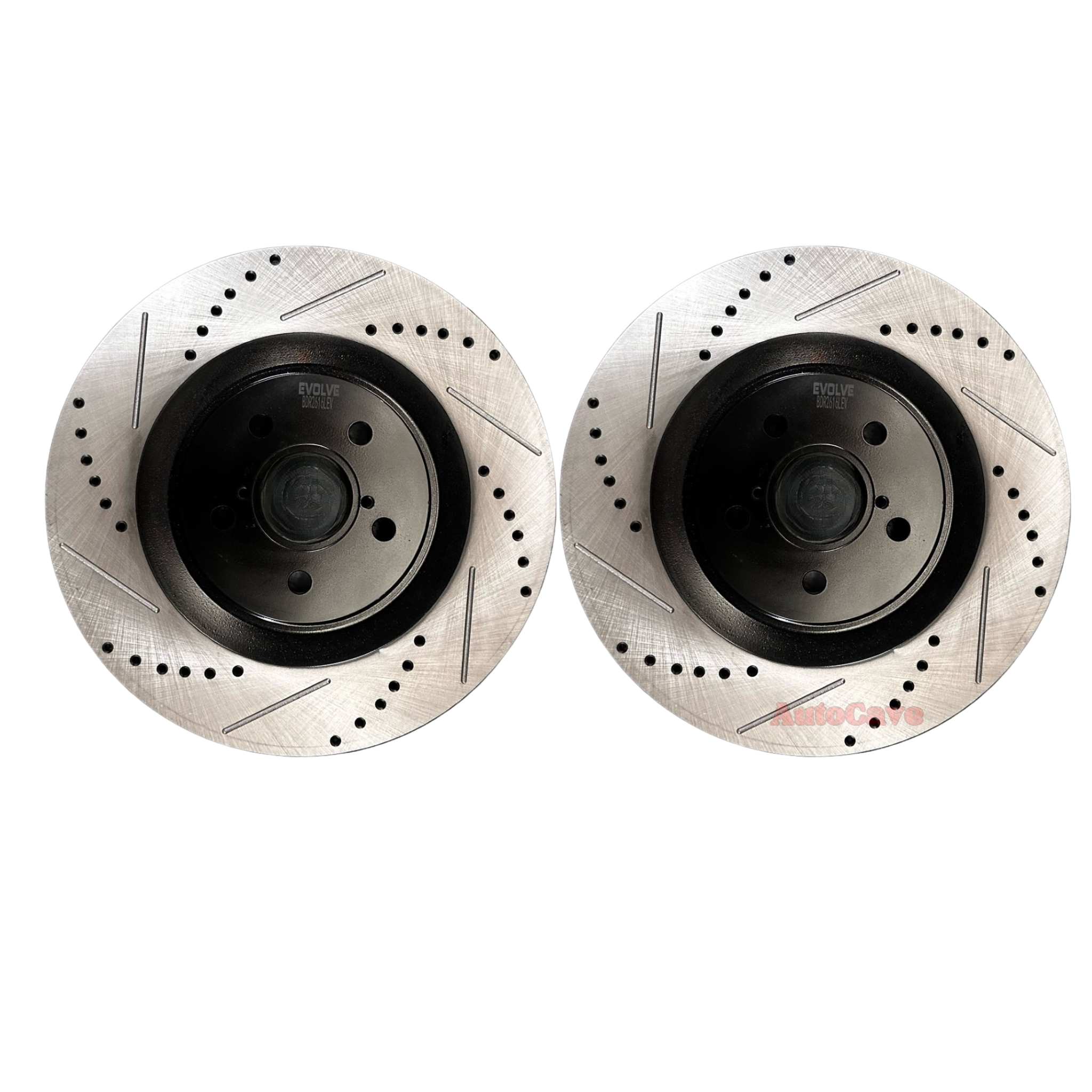 Front Drilled & Slotted Evolve Rotors Lexus F Sport 355mm Pair
