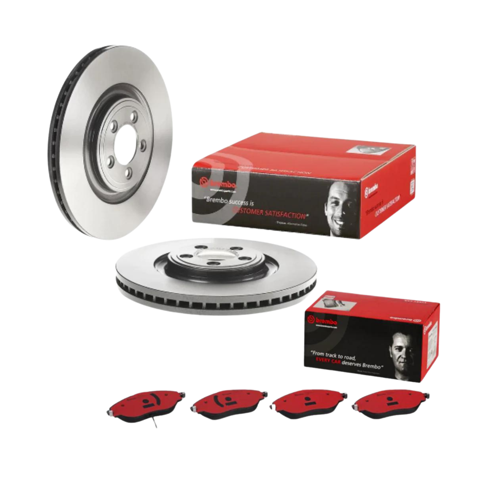 Volkswagen Arteon front brake kit - Brembo 340mm rotors 09.C306.11 and NAO ceramic pads P85144N